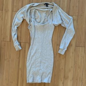 F21 dress and matching cardigan